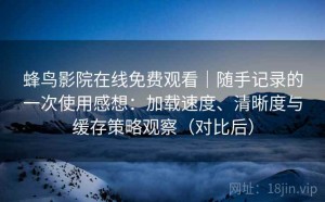 蜂鸟影院在线免费观看｜随手记录的一次使用感想：加载速度、清晰度与缓存策略观察（对比后）