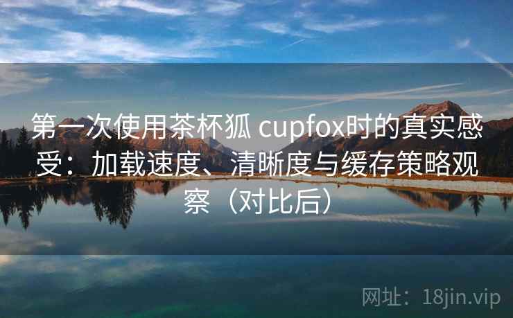 第一次使用茶杯狐 cupfox时的真实感受：加载速度、清晰度与缓存策略观察（对比后）