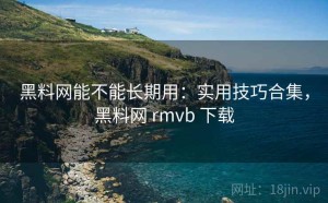 黑料网能不能长期用：实用技巧合集，黑料网 rmvb 下载