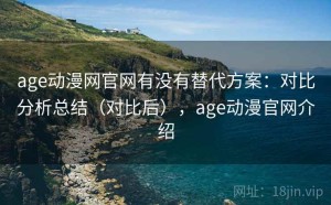 age动漫网官网有没有替代方案：对比分析总结（对比后），age动漫官网介绍
