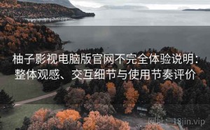 柚子影视电脑版官网不完全体验说明：整体观感、交互细节与使用节奏评价
