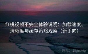 红桃视频不完全体验说明：加载速度、清晰度与缓存策略观察（新手向）