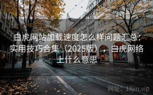 白虎网站加载速度怎么样问题汇总：实用技巧合集（2025版），白虎网络上什么意思