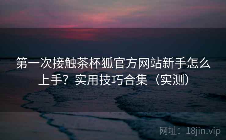 第一次接触茶杯狐官方网站新手怎么上手?实用技巧合集(实测) 第一次接触茶杯狐官方网站新手怎么上手?实用技巧合集(实测)