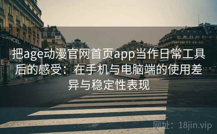 把age动漫官网首页app当作日常工具后的感受：在手机与电脑端的使用差异与稳定性表现