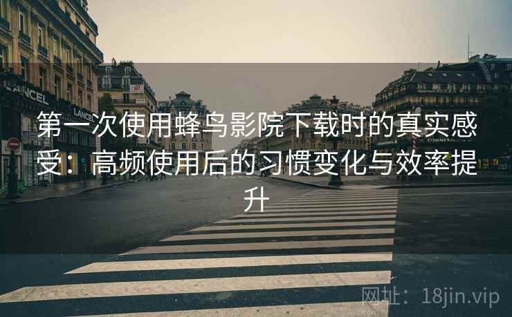 第一次使用蜂鸟影院下载时的真实感受：高频使用后的习惯变化与效率提升