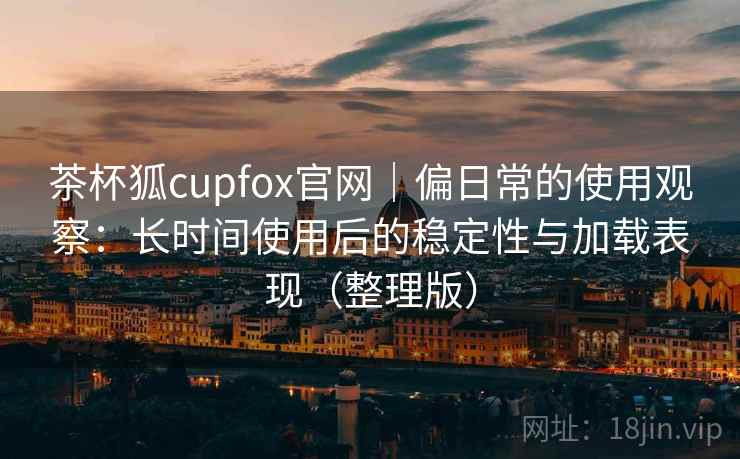 茶杯狐cupfox官网｜偏日常的使用观察：长时间使用后的稳定性与加载表现（整理版）